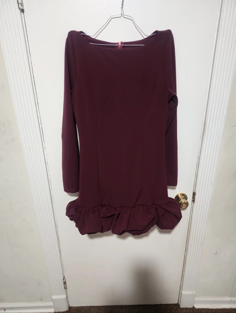 Shein Women's Long Sleeve Bubble Mini Dress